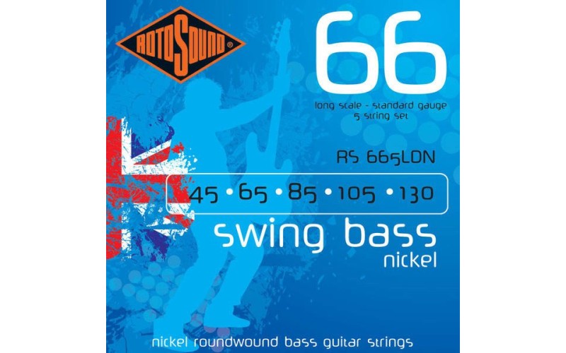 ROTOSOUND RS665LDN BASS STRINGS NICKEL струны для 5-струнной бас-гитары