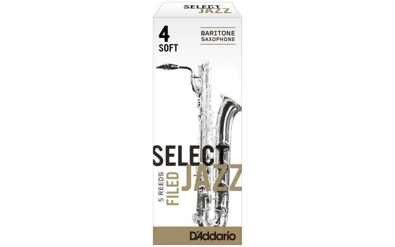 RSF05BSX4S Select Jazz Filed Трости для саксофона баритон, размер 4, мягкие (Soft), 5шт, Rico