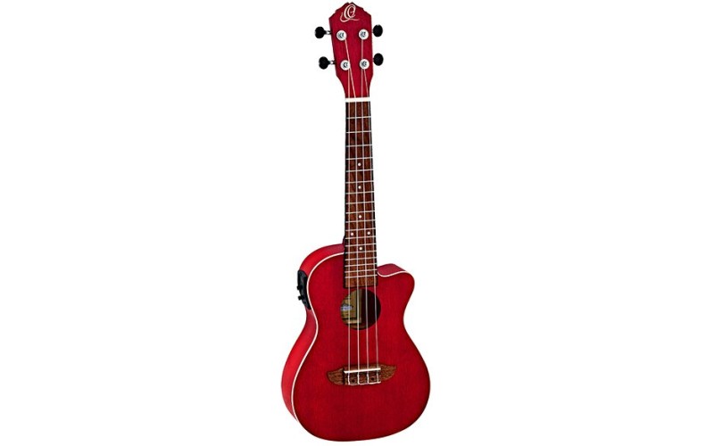 ORTEGA RUFIRE-CE Earth Series Укулеле концертный со звукоснимателем, с вырезом, красный