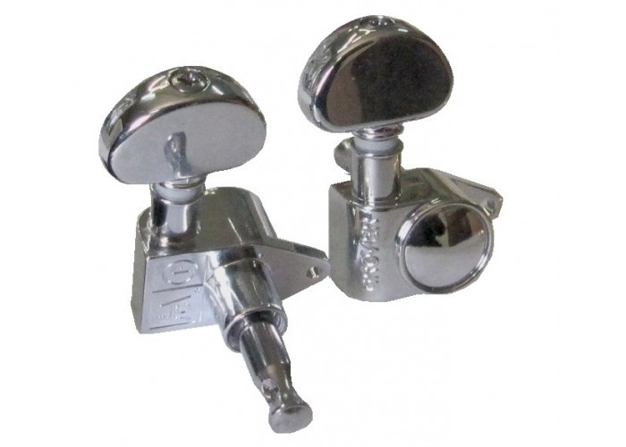 Samick GH102 CR (R3, L3) Grover - Колки для эл./ акуст. гитары, хром. покрытие (комплект: 6 шт)