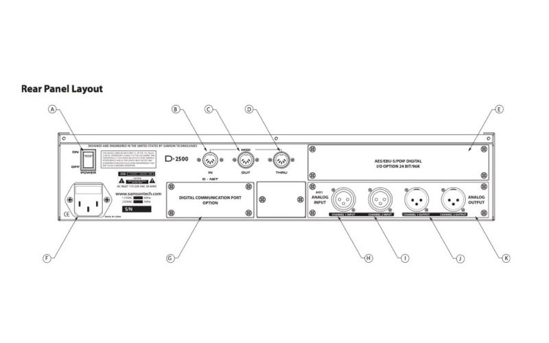 Samson D2500 графический цифровой эквалайзер