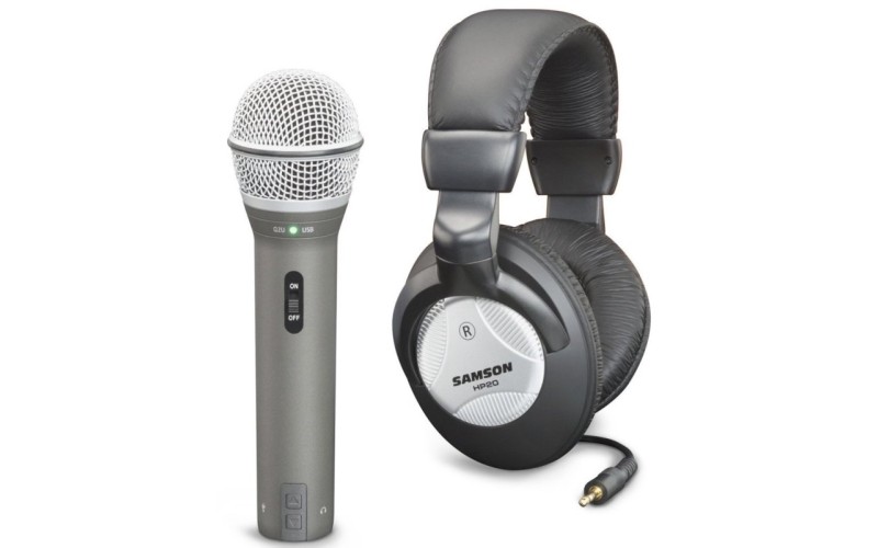Samson Q2U Комплект: USB-микрофон Q2 (разъёмы XLR+USB), наушники HP20