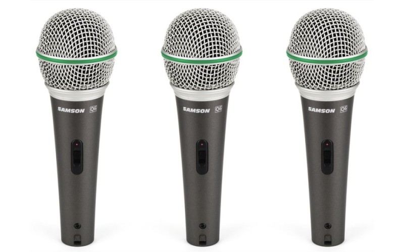 Samson Q6 3 Pack комплект из 3 микрофонов Q6 в кейсе для переноски