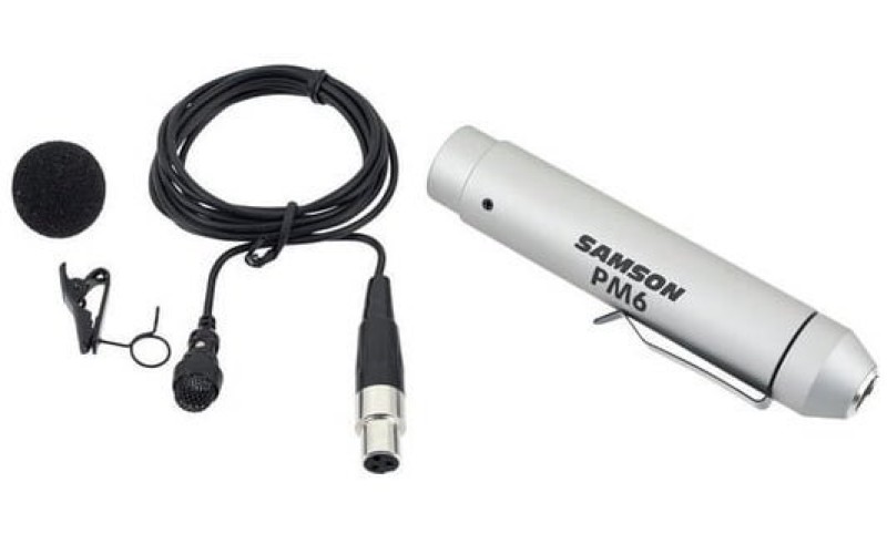 Samson QL5  CL петличный конденсаторный микрофон с адаптером и ветрозащитой