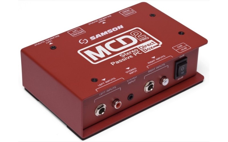 Samson S-Max MCD2 Pro пасивный профессиональный двух канальный директ-бокс для DJ и РС
