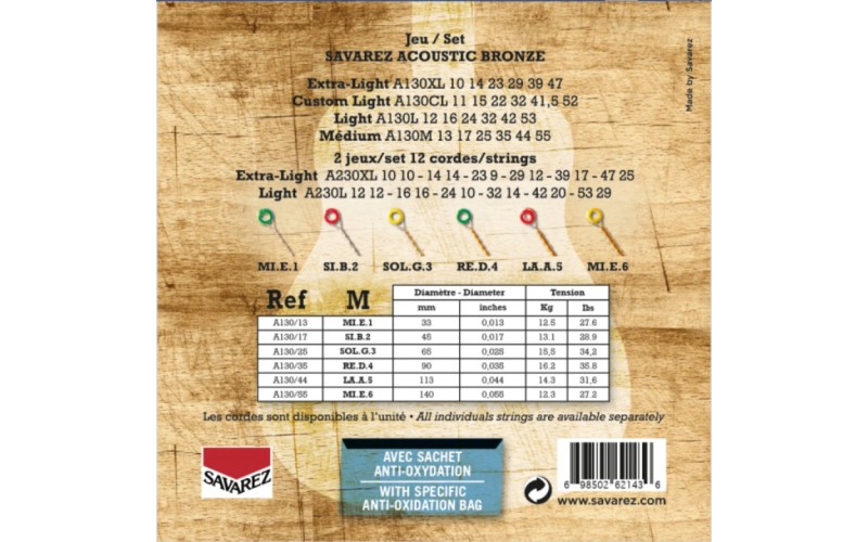 SAVAREZ A130M - струны для акустической гитары