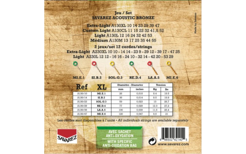 SAVAREZ A130XL - струны для акустической гитары