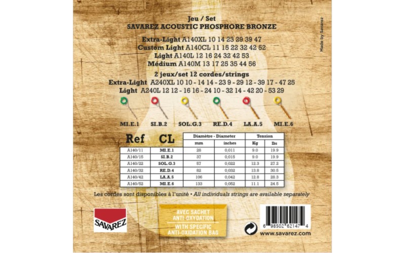 SAVAREZ A140CL - струны для акустической гитары