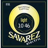 Savarez H50L Hexagonal Explosion Light, струны для электрогитары 10-46, никелевое покрытие