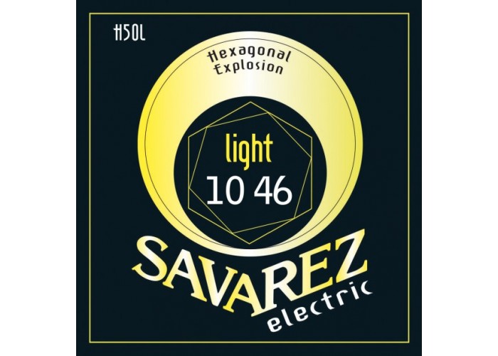 Savarez H50L Hexagonal Explosion Light, струны для электрогитары 10-46, никелевое покрытие