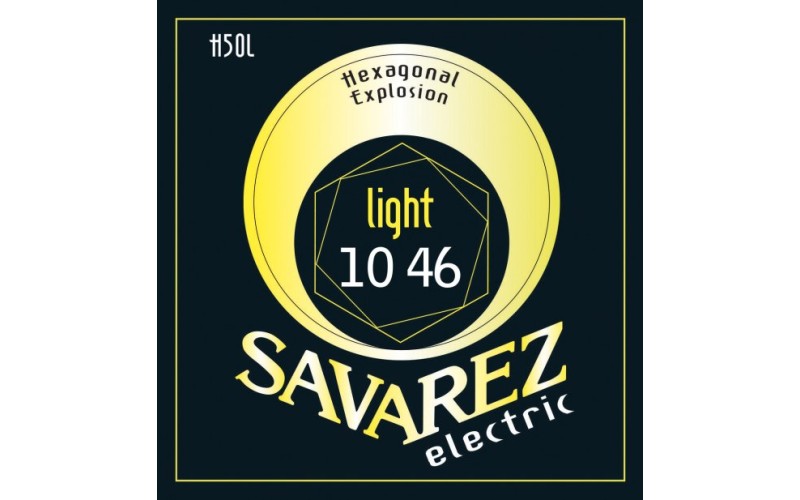 Savarez H50L Hexagonal Explosion Light, струны для электрогитары 10-46, никелевое покрытие