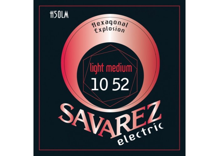 Savarez H50LM Hexagonal Explosion Light Medium, струны для электрогитары 10-52, никелевое покрытие