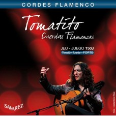 Savarez T50J Flamenco Tomatito Комплект струн для классической гитары, сильное натяжение, посеребр