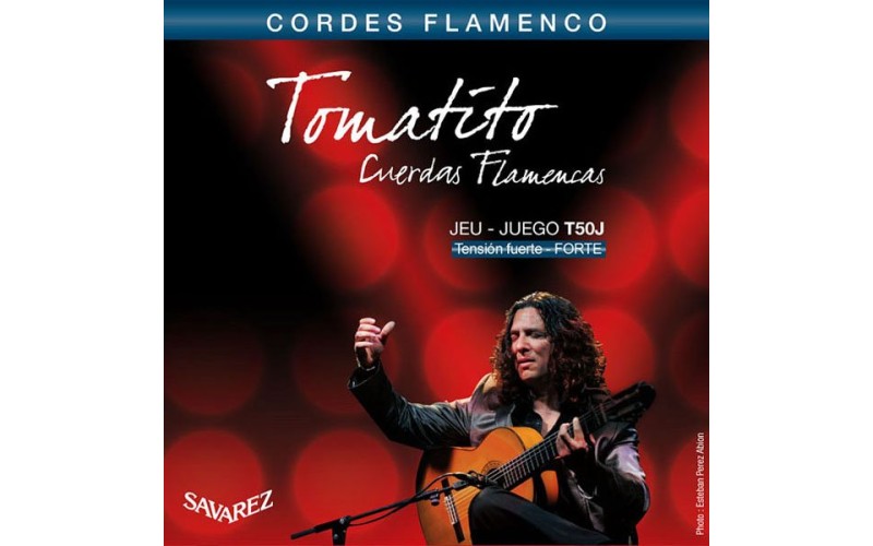 Savarez T50J Flamenco Tomatito Комплект струн для классической гитары, сильное натяжение, посеребр