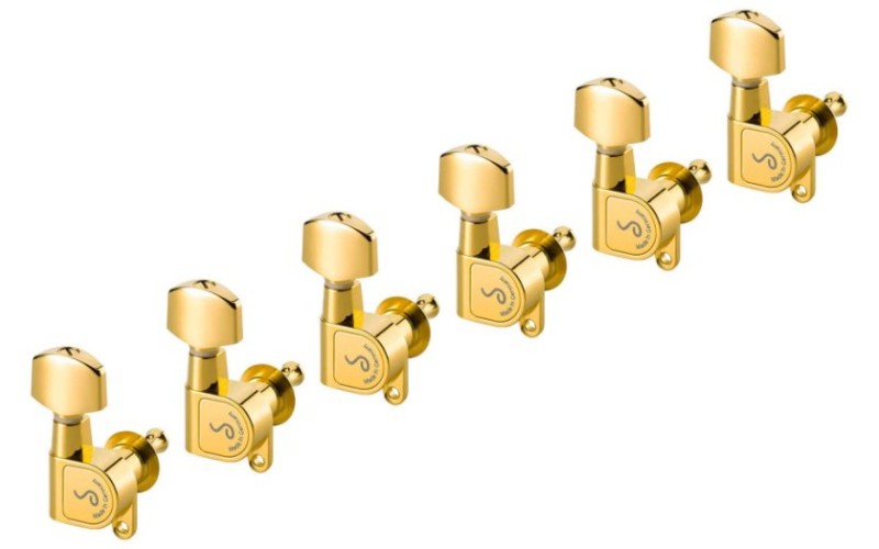 Schaller 10010520.01.36 Комплект одиночной колковой механики, 6 левых, позолоченный