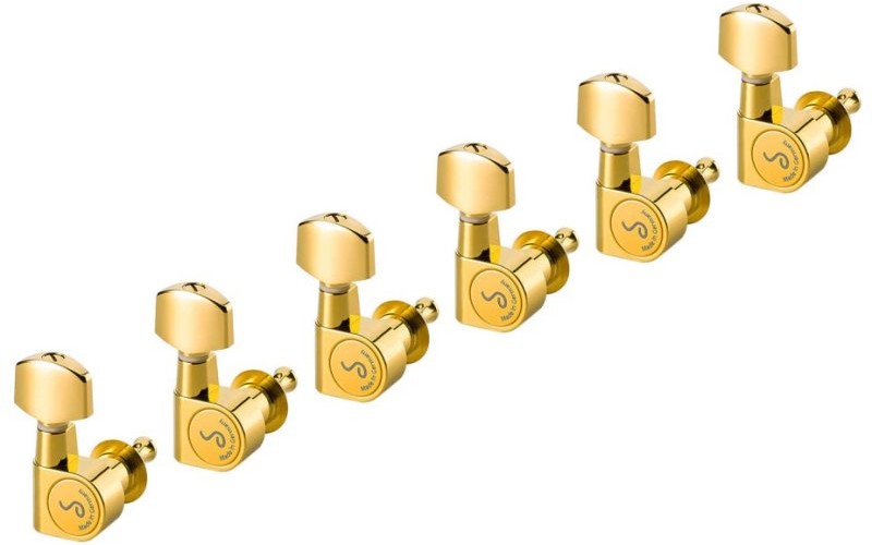 Schaller 10030520.01.36 M6 Pin Комплект одиночной колковой механики, 6 левых, маленькие, золото