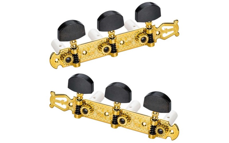 Schaller 10340563.30.13 Комплект колковой механики для классической гитары, лира, золото