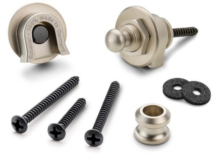 SCHALLER 14010701 Security Lock Крепление для ремня с блокировкой, для гитары, матовый