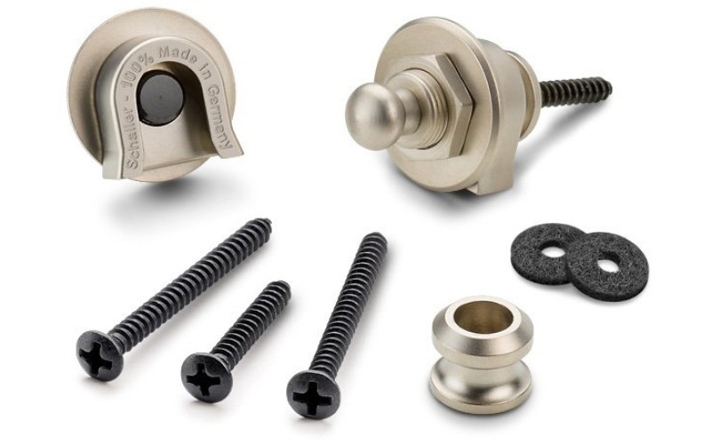 SCHALLER 14010701 Security Lock Крепление для ремня с блокировкой, для гитары, матовый