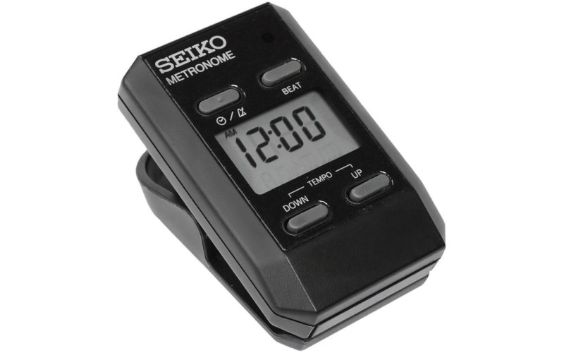 SEIKO DM51 Black - цифровой метроном прищепка с часами