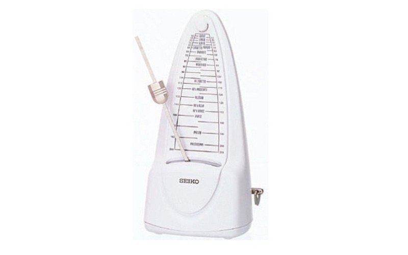 SEIKO SPM320 White - метроном механический со звонком