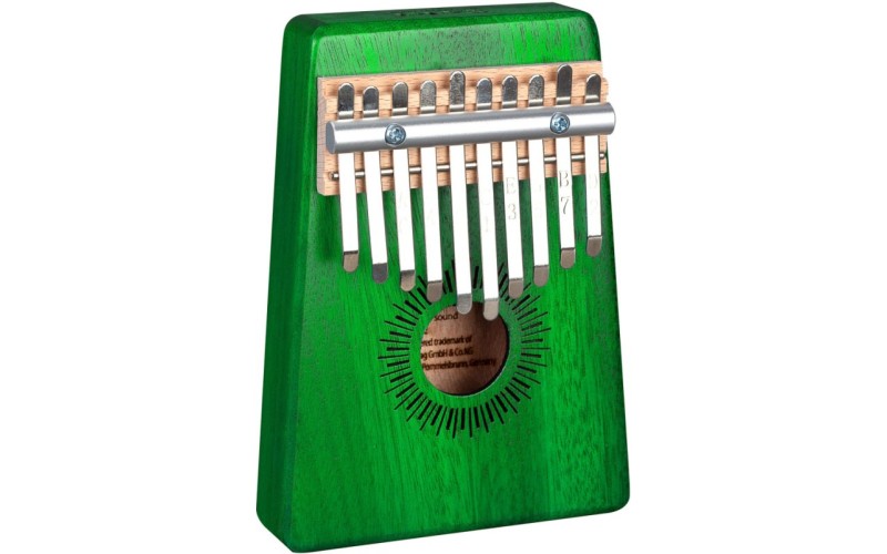 Sela SE-243 Калимба 10 язычков, красное дерево, с чехлом, зеленая