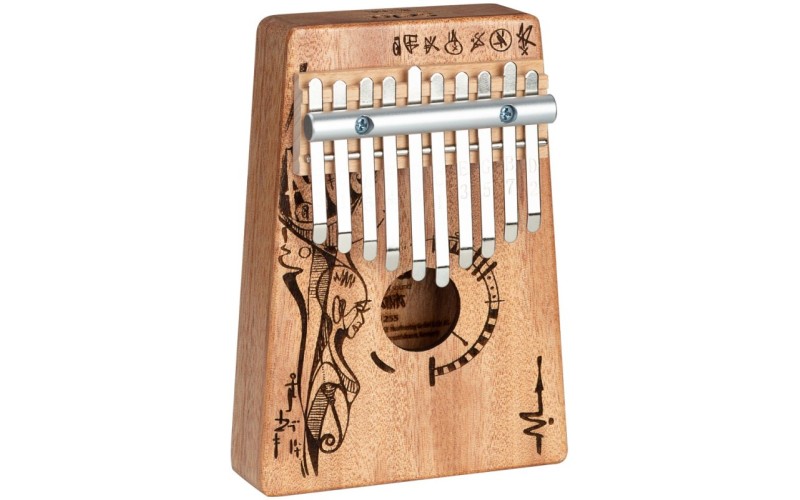 Sela SE-255 Art Series Калимба 10 язычков, красное дерево, с чехлом, рисунок