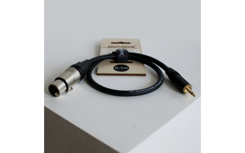 SHNOOR MJXF-0,5m Кабель соединительный XLR3f-3.5мм, стерео, 50см