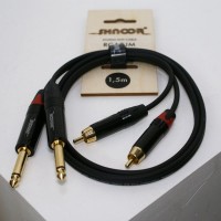SHNOOR RCA2JM-0,5m Компонентный кабель 2хRCA - 2х3.6 Jack, 0.5м