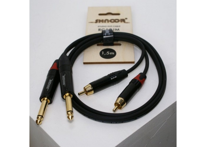 SHNOOR RCA2JM-0,5m Компонентный кабель 2хRCA - 2х3.6 Jack, 0.5м