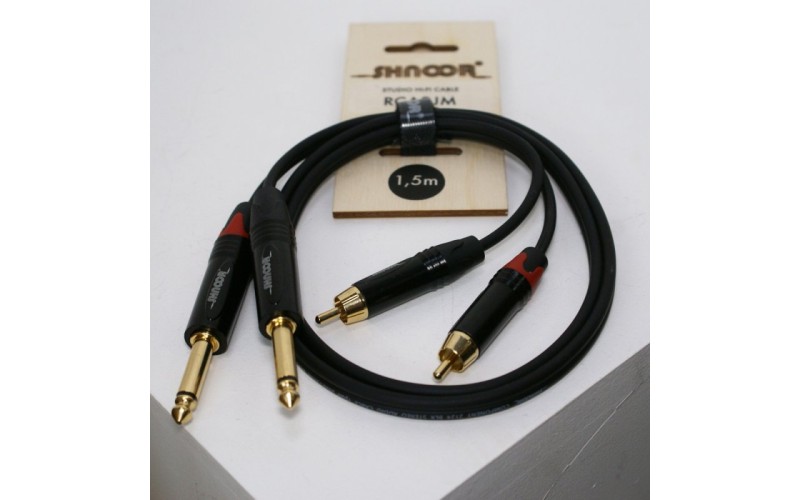 SHNOOR RCA2JM-0,5m Компонентный кабель 2хRCA - 2х3.6 Jack, 0.5м