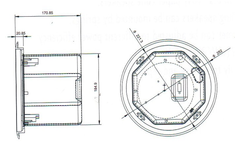 Show CSL-150CV - громк-тель потолочный, 2х полосный, 60вт, 70/100в, белый