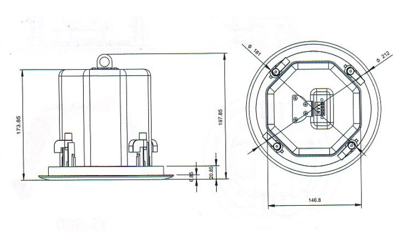 Show CSL-50CV - громк-тель потолочый 2х полосный, 30вт, 70/100в, белый