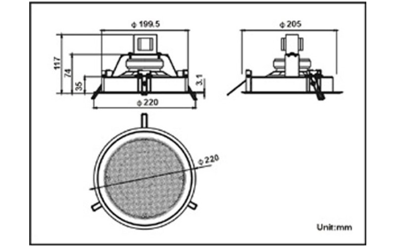 Show CSL-606T - громк-тель потолочный, 6вт, 50/70/100в, динамик 6,5