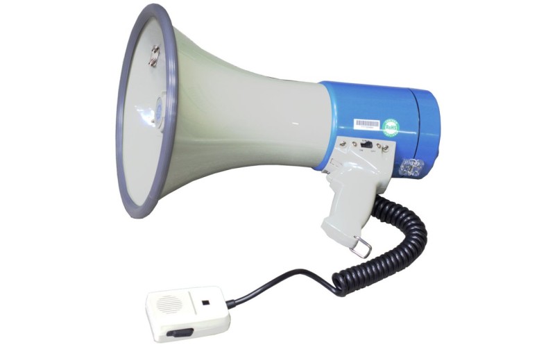 SHOW ER-66S - мегафон ручной 25 вт, вынос.микрофон,сирена, 12в, 8 батарей тип