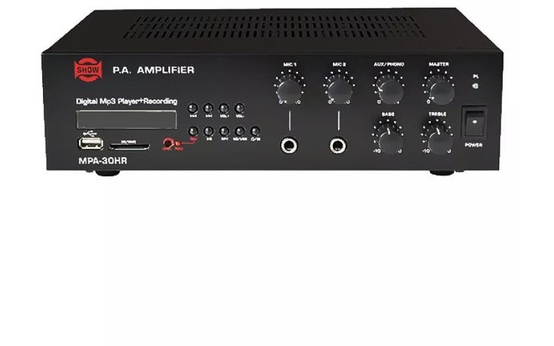 Show MPA-30HR - трансляц. система 30вт,25V70/100в, mp3-плеер с функцией запись