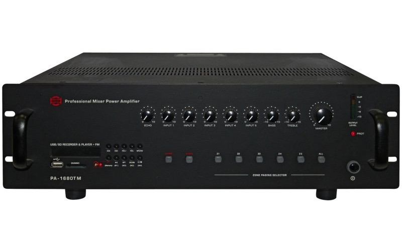 Show PA-1680TM - трансляц.система 680 вт,25/70/100в, MP3, AM\FM,3 зоны