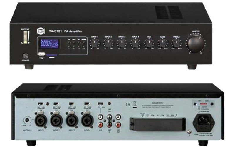 SHOW TA-3121 - Трансляционная система 120 Вт, 4Line / mic + 2AUX, MP3 плеер
