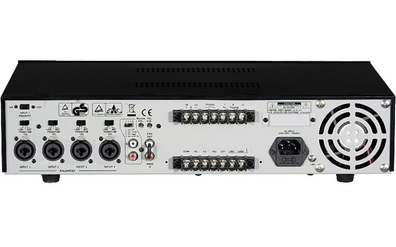 Show TA-3241 - трансляц. система 240вт, 25/70/100в, 4Line/mic+2AUX, MP3 плеер .