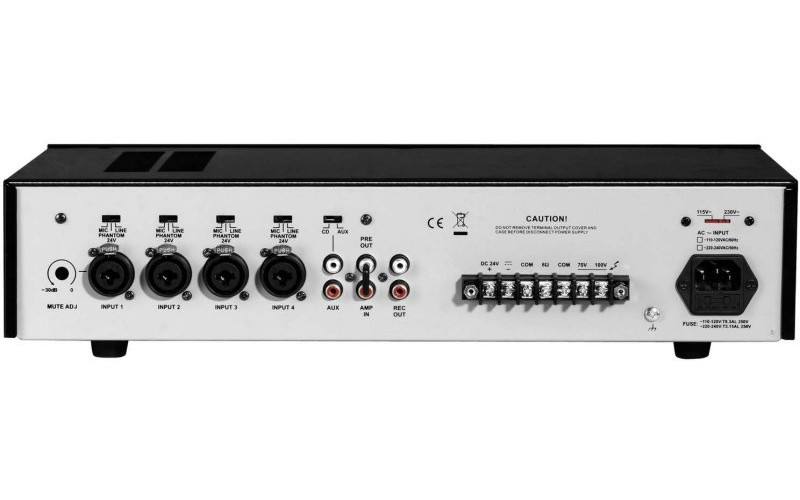 Show TA-4121 - трансляц. система 120вт, 70/100в, 4Line/mic+2AUX, MP3 плеер пишущий