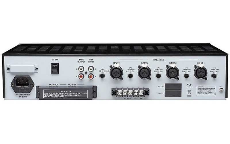 Show TA-512M PLUS - трансляционный усилитель мощности 120Вт,4-16Ом, 25/70/100В,4m/L+1AUX, 220/DC-24В