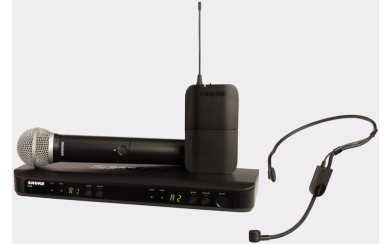 SHURE BLX1288E/P31 M17 662-686 MHz двухканальная радиосистема с ручным передатчиком PG58 и гарнитуро
