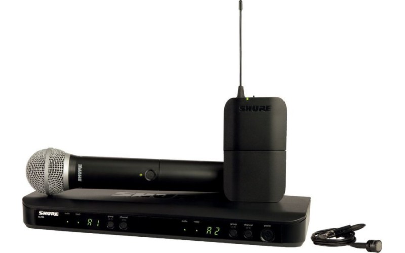 SHURE BLX1288E/PG85 K3E 606-638 MHz двухканальная радиосистема с ручным передатчиком PG58 и PG185