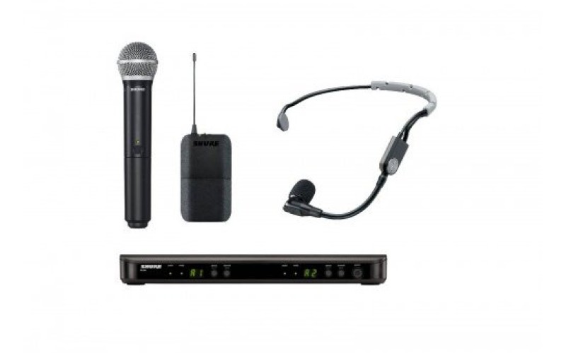 SHURE BLX1288E/SM35 M17 662-686 MHz двухканальная радиосистема с головным микрофоном SM35 и ручным п