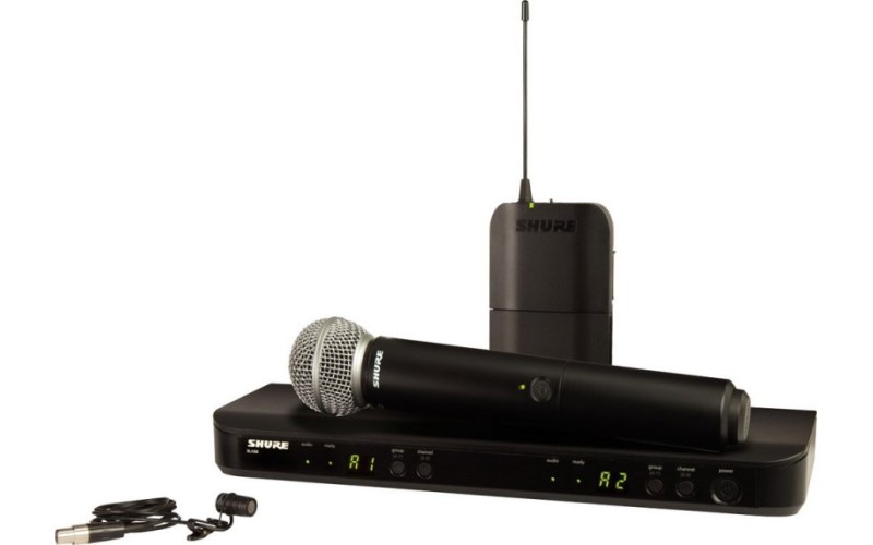 SHURE BLX1288E/W85 K3E 606-638 MHz двухканальная радиосистема с петличным микрофоном WL185 и SM58