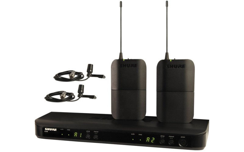 SHURE BLX188E/CVL M17 662-686 MHz двухканальная радиосистема с двумя петличными микрофонами CVL-B/C