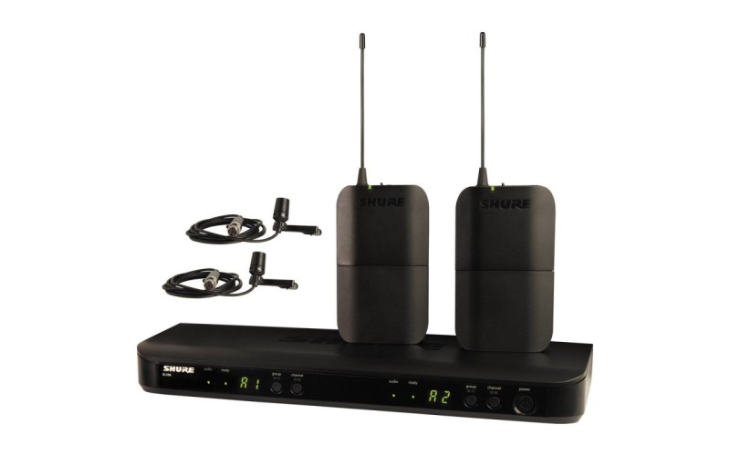 SHURE BLX188E/W85 K3E 606-638 MHz двухканальная радиосистема с двумя петличными микрофонами WL185