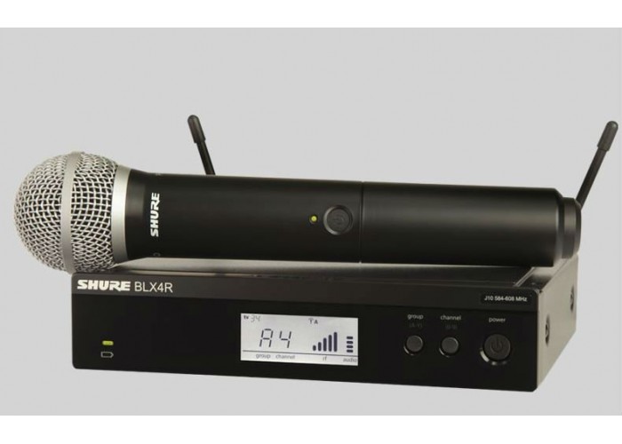 SHURE BLX24RE/PG58 M17 662-686 MHz радиосистема вокальная с ручным передатчиком PG58. Кронштейны для