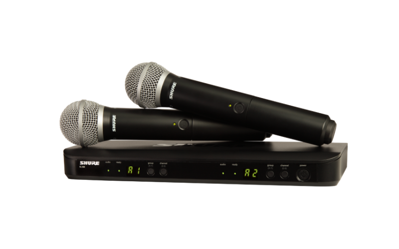 SHURE BLX288E/PG58 M17 662-686 MHz двухканальная радиосистема с двумя ручными передатчиками PG58