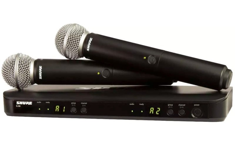 SHURE BLX288E/SM58 M17 662-686 MHz двухканальная радиосистема с двумя ручными передатчиками SM58